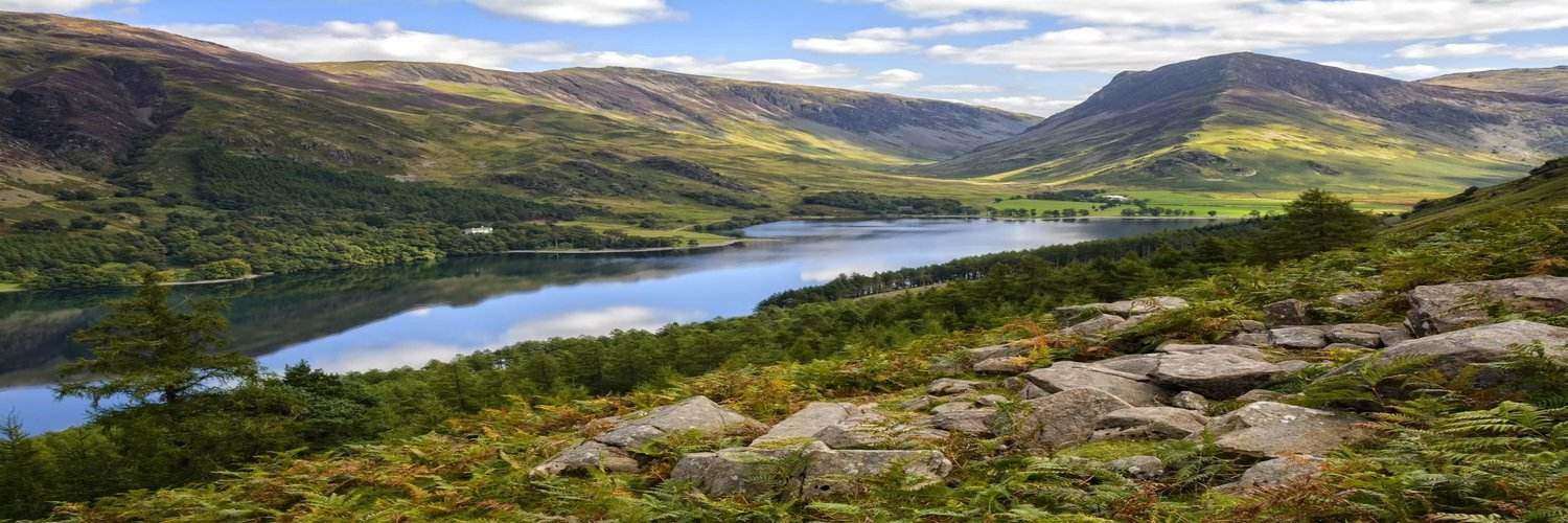 Lake District mountain and lake view